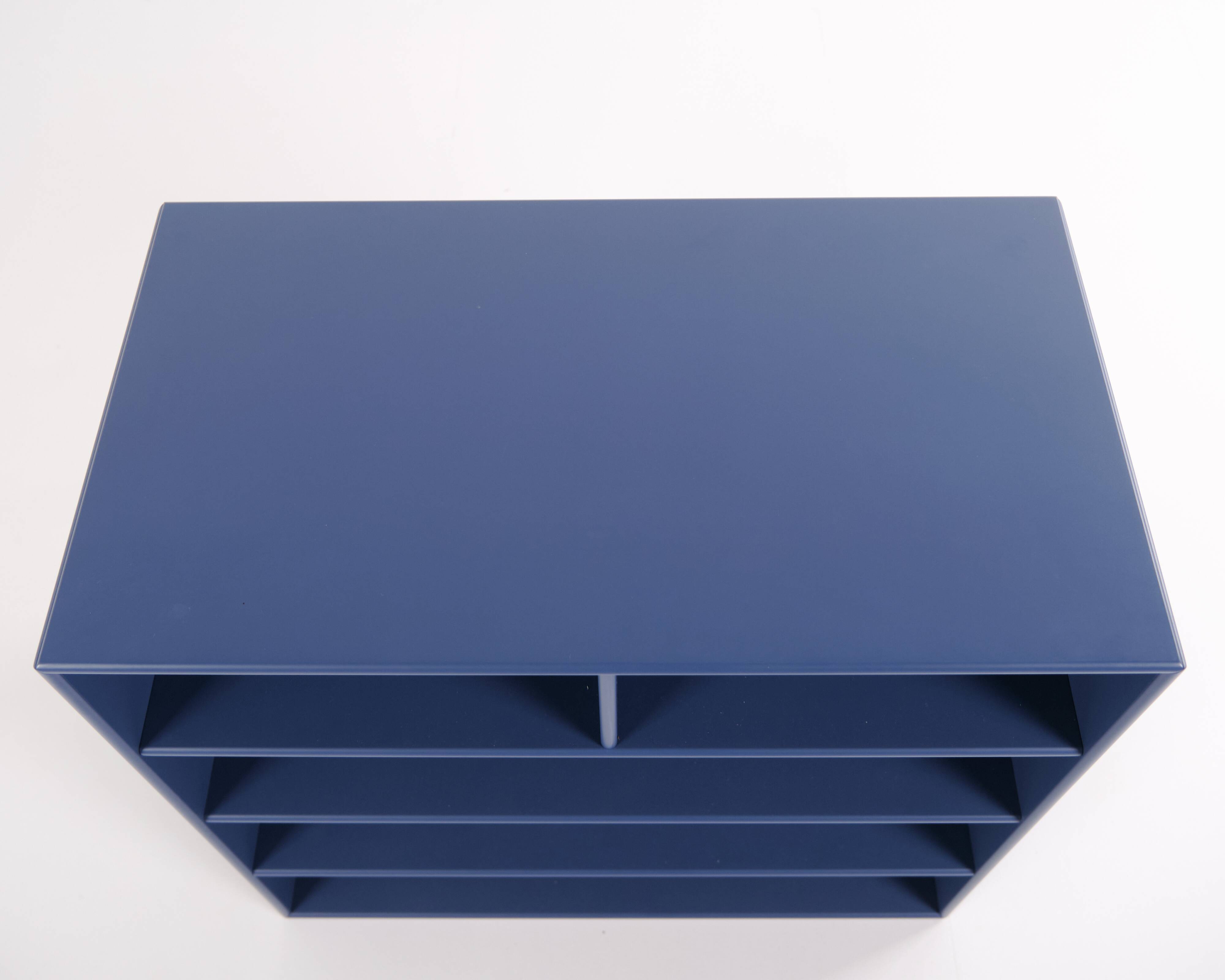 Montana bookcase – blue – 4 shelves