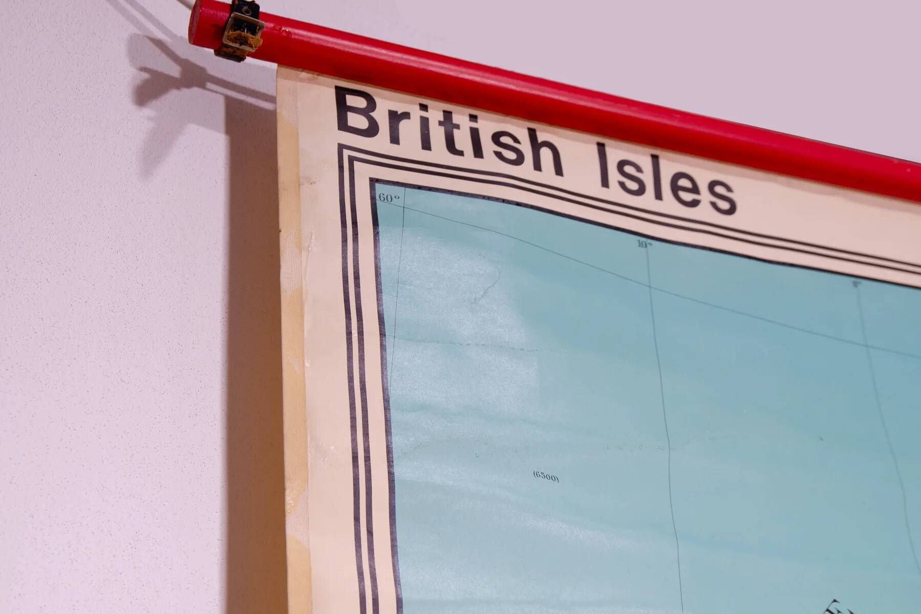 Vintage school maps of the British Isles, educational wall charts, 1960s