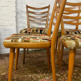 Series of 4 Scandinavian chairs from the 50s and 60s