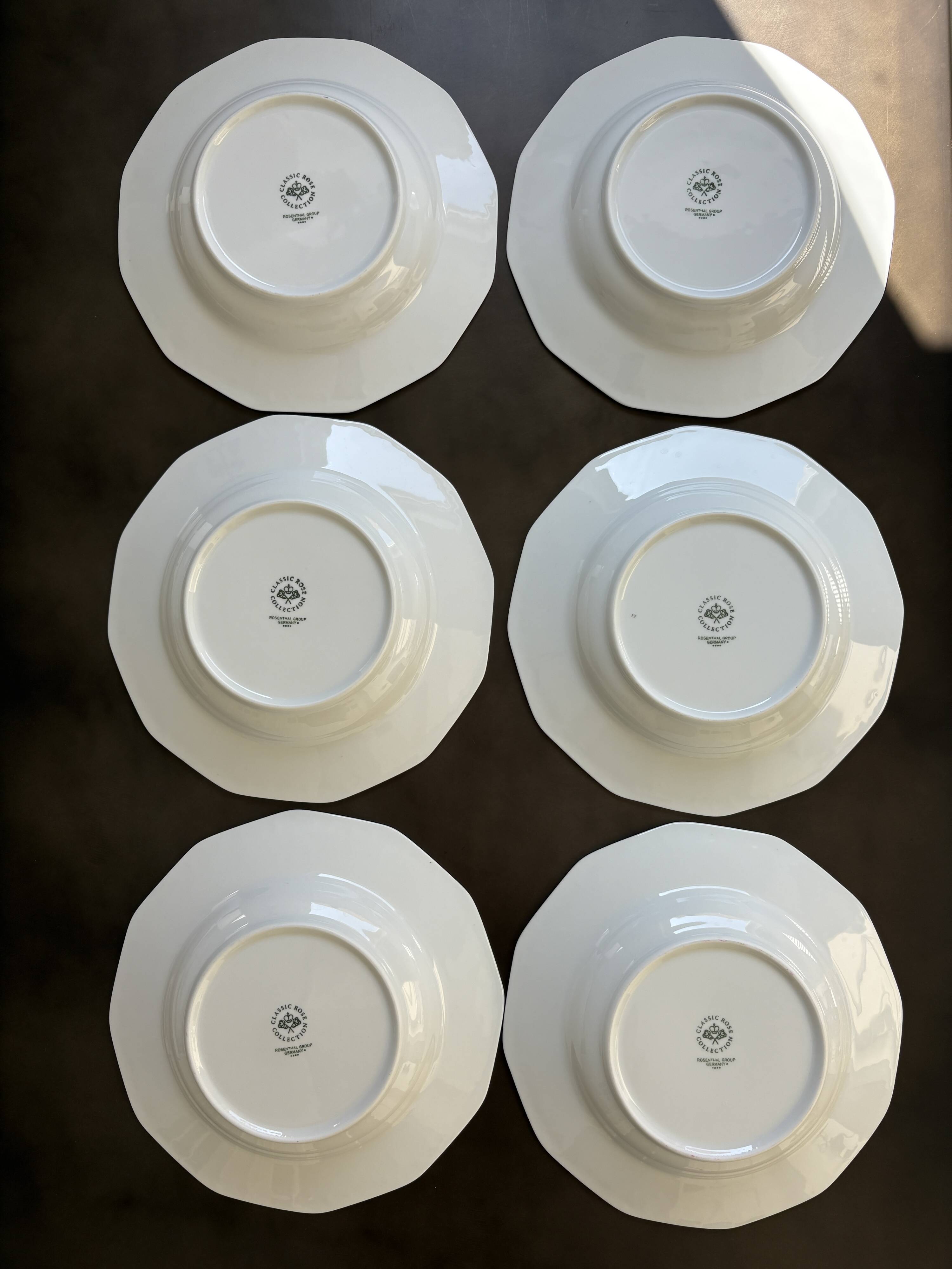 6 Rosenthal soup plates