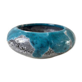 Ashtray blue fat lava ceramic