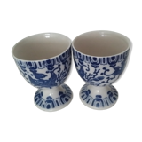 2 coquetiers japonais en porcelaine