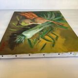 Still life painting oil on canvas signed