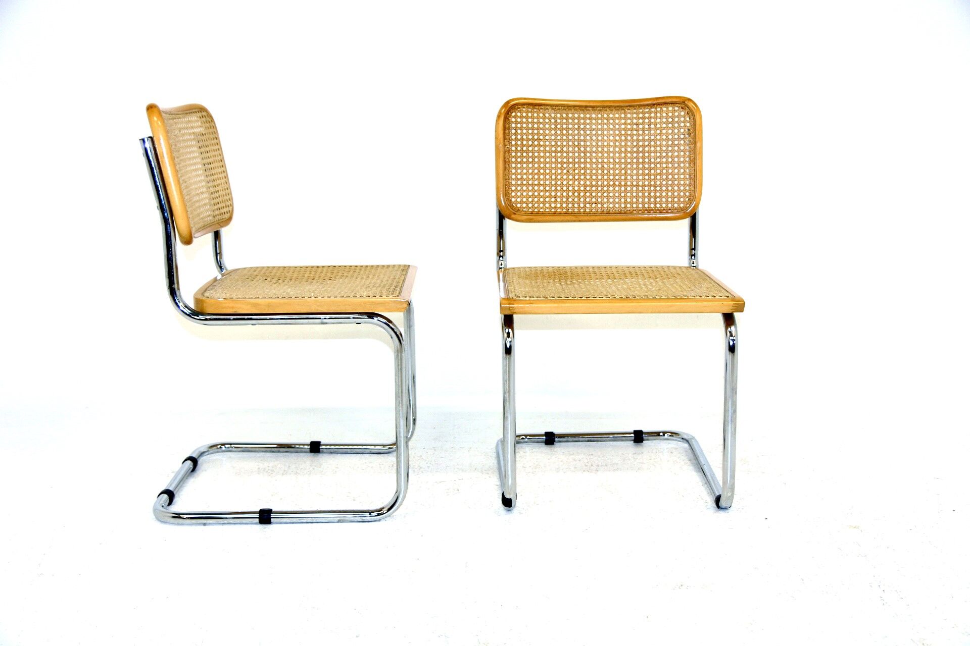 Set de 2 chaises "B32" Marcel Breuer, Italie, 1990