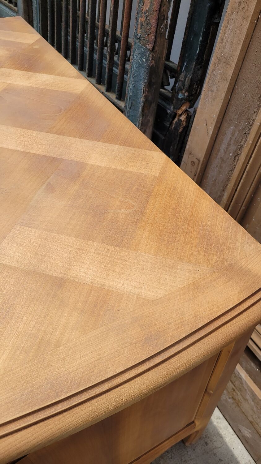 Louis xv style chest of drawers in pickled cherry