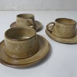 3 stoneware cups