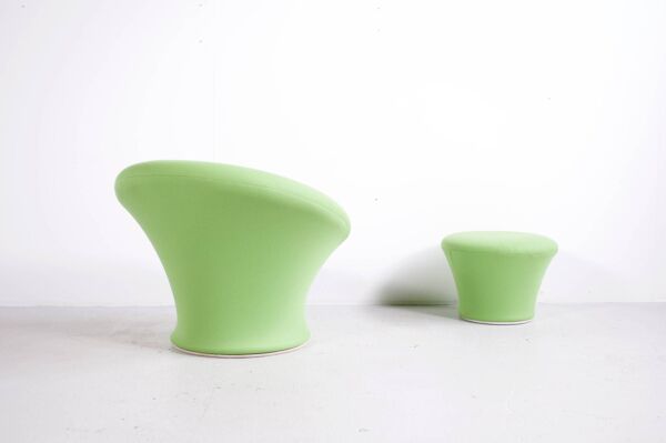 FAUTEUIL MUSHROOM ET REPOSE PIEDS F560 PIERRE PAULIN ARTIFORT ÉDITEUR 1959 1ÉRE ÉDITION