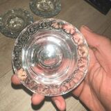 Bougeoir en cristal x4