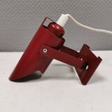 Small delicious wall lamp in Bordeaux red color from the 1980s