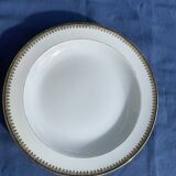 5 Limoges porcelain soup plates stamped UC Limoges France