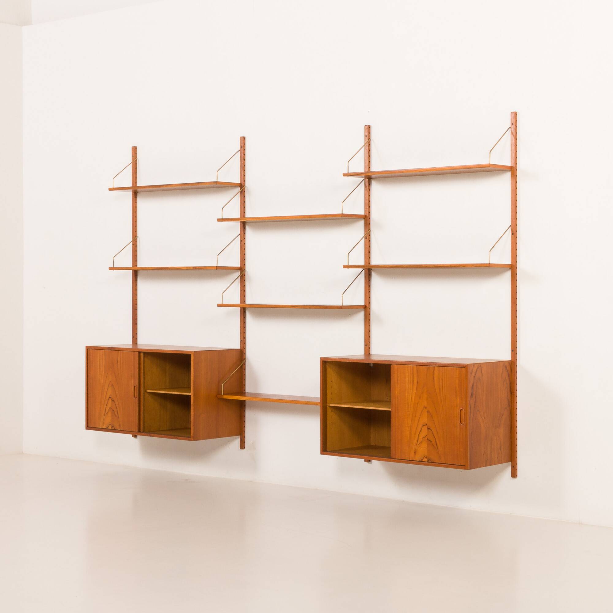 Hansen and Guldborg teak wall unit, HG furniture, 1960s