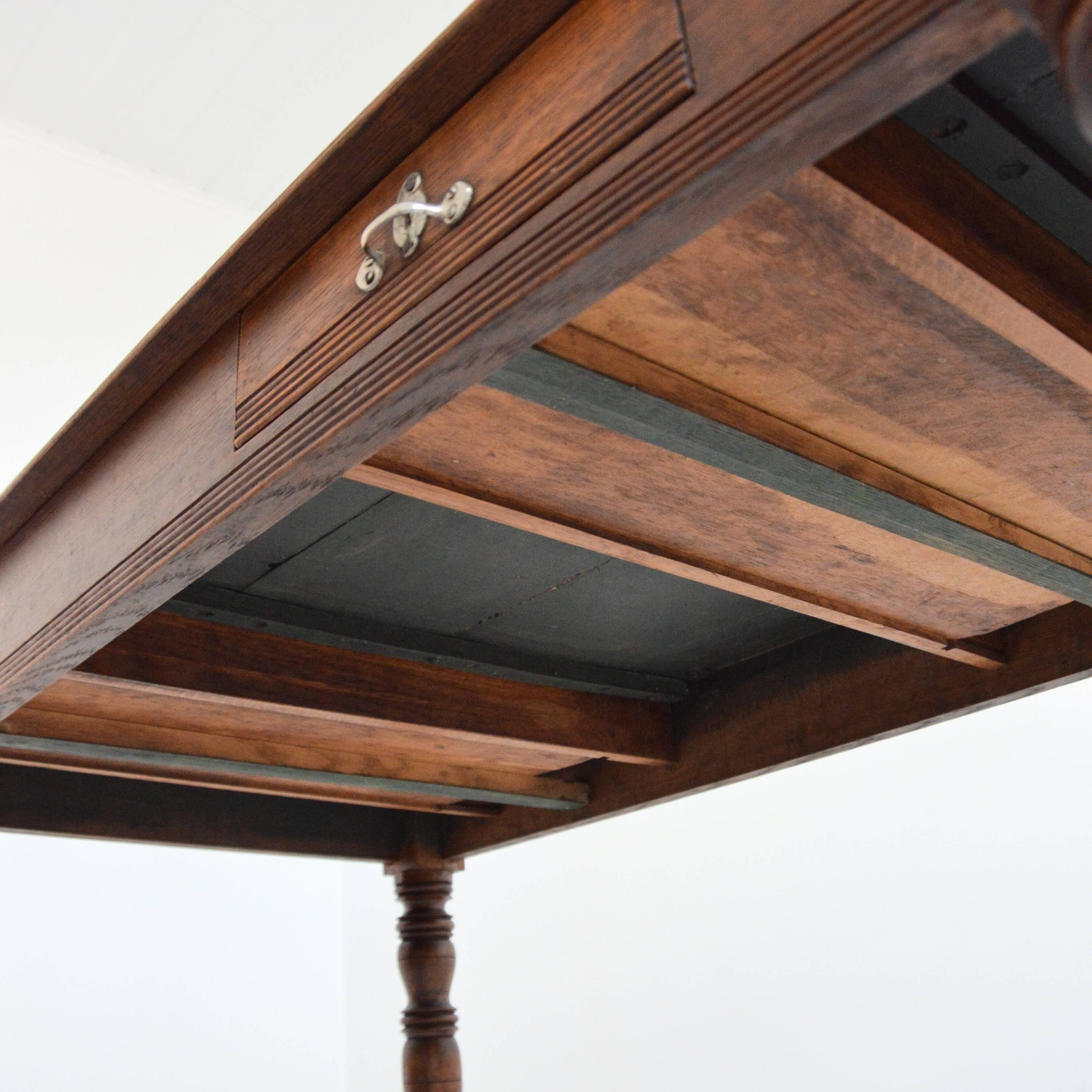 Farm table with extensions from the early 20th century.