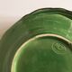 Set d'assiettes à godrons en terre émaillée vert Provence