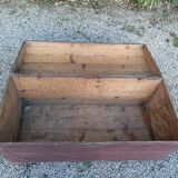 Solid wood trunk box patinated storage box