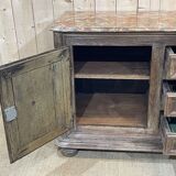 Enfilade of the eighteenth century in oak, top false marble