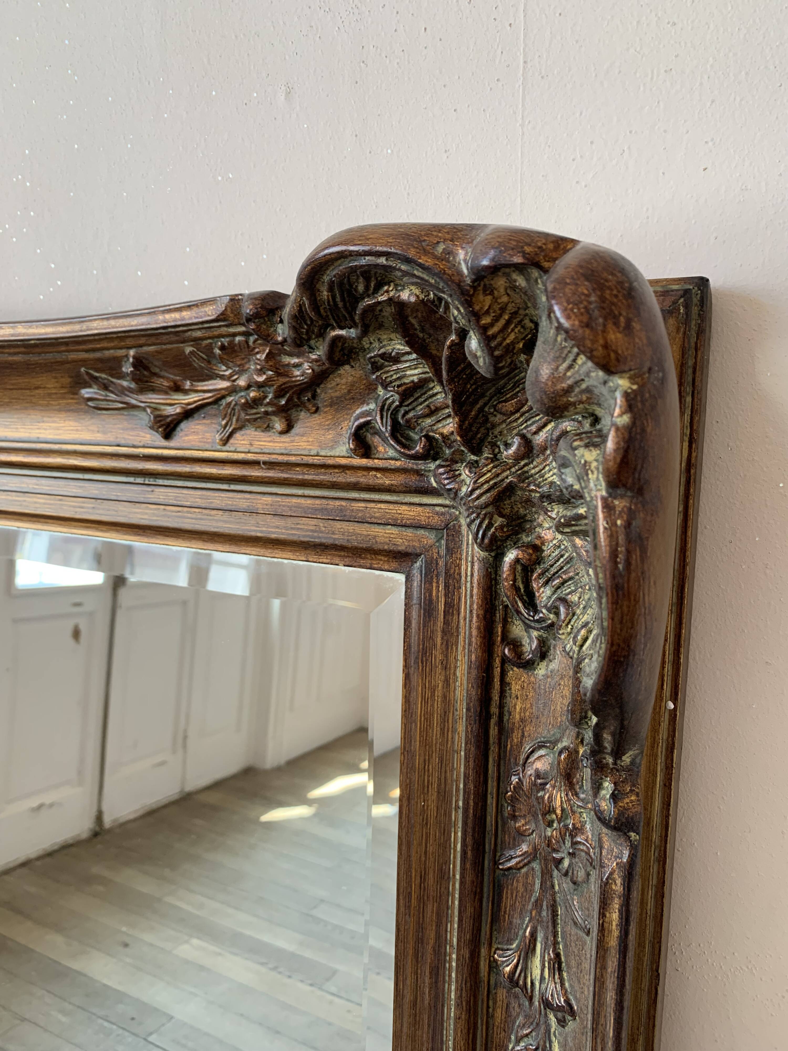 Old beveled mirror 123x142cm