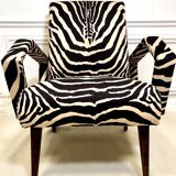 Vintage 50s zebre armchair