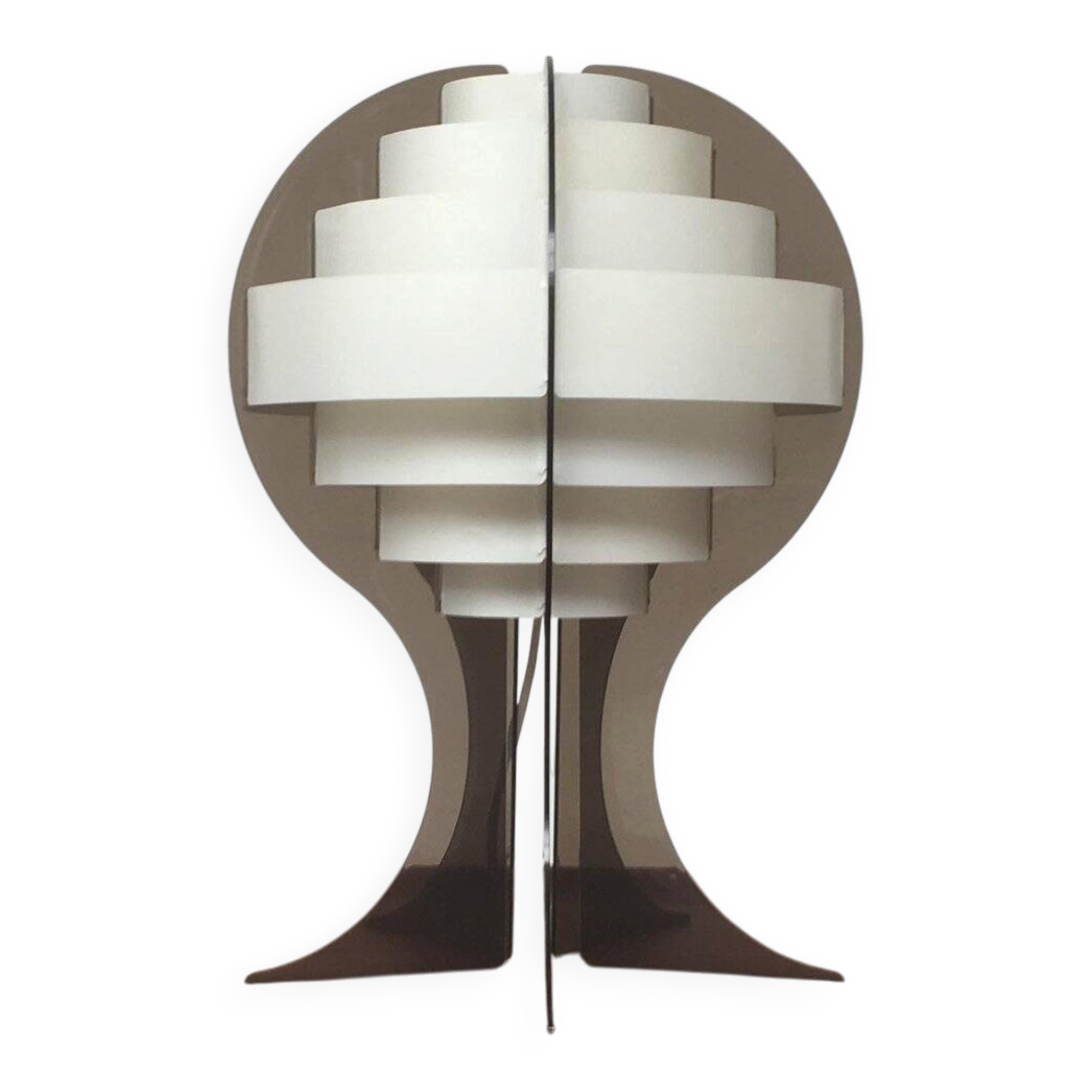 Mid-century Danish plastic table lamp by Flemming Brylle & Preben Jacobsen