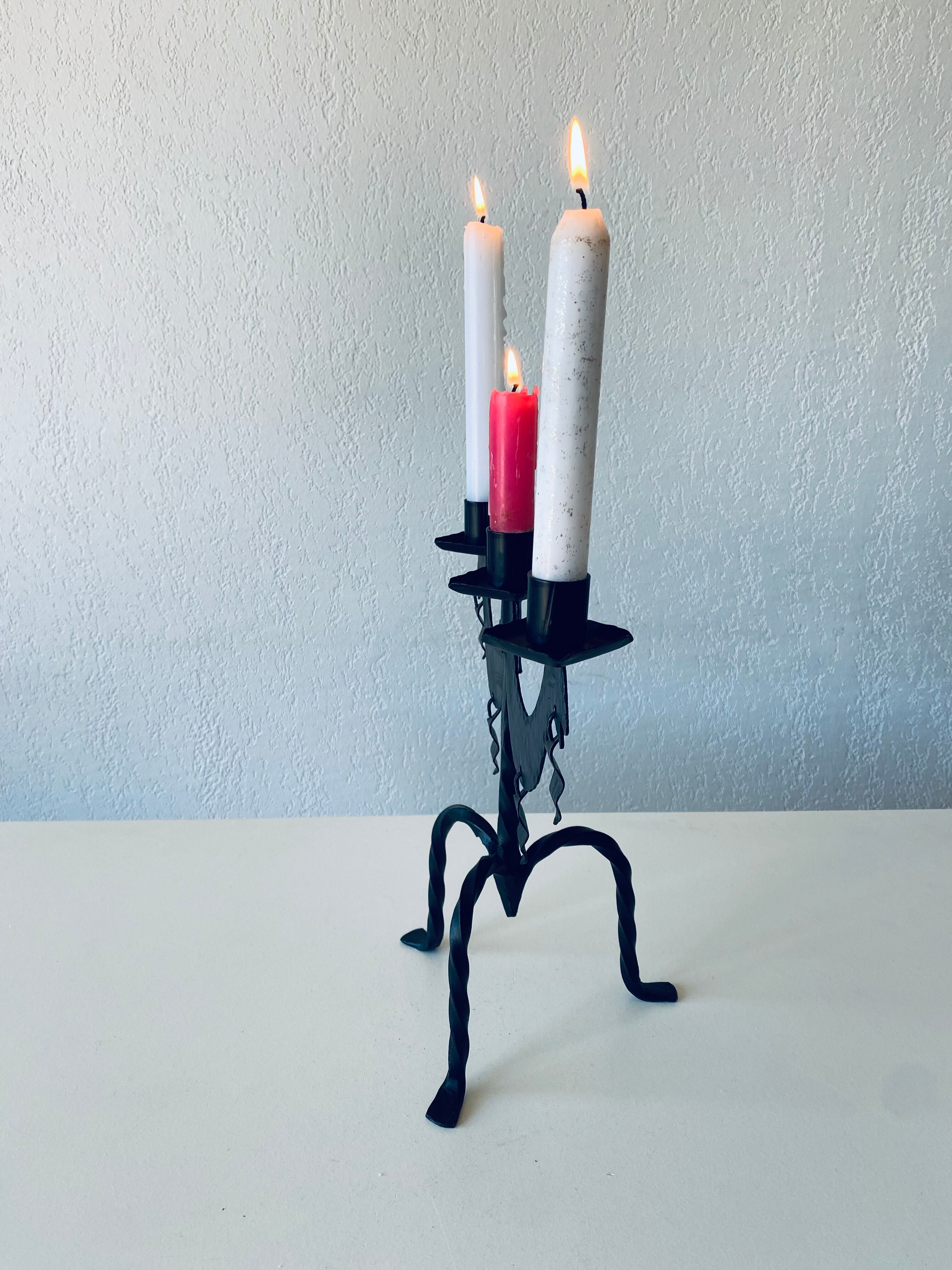 Swedish iron candle holder