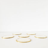 6 vintage mother-of-pearl coasters
