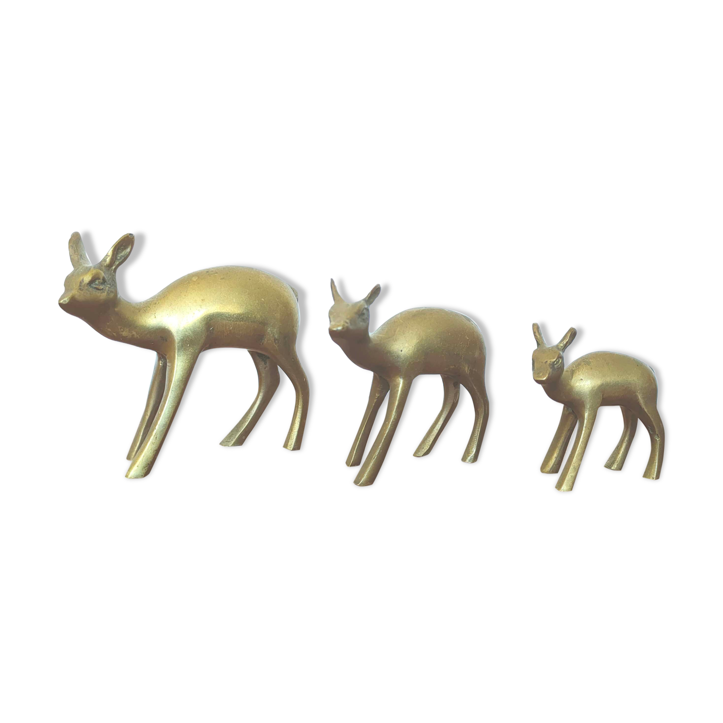 Brass fawn trio