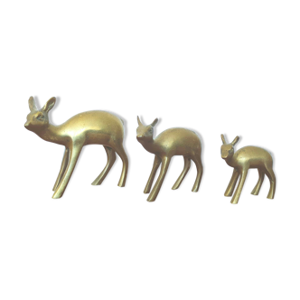 Brass fawn trio