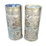 Paire de vases monogramme a l