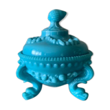 Bonbonnière sucrier opaline de Portieux Vallerysthal ancien