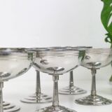 Set of 6 stainless steel bowls by Letang-Remy, vintage French, 1970s