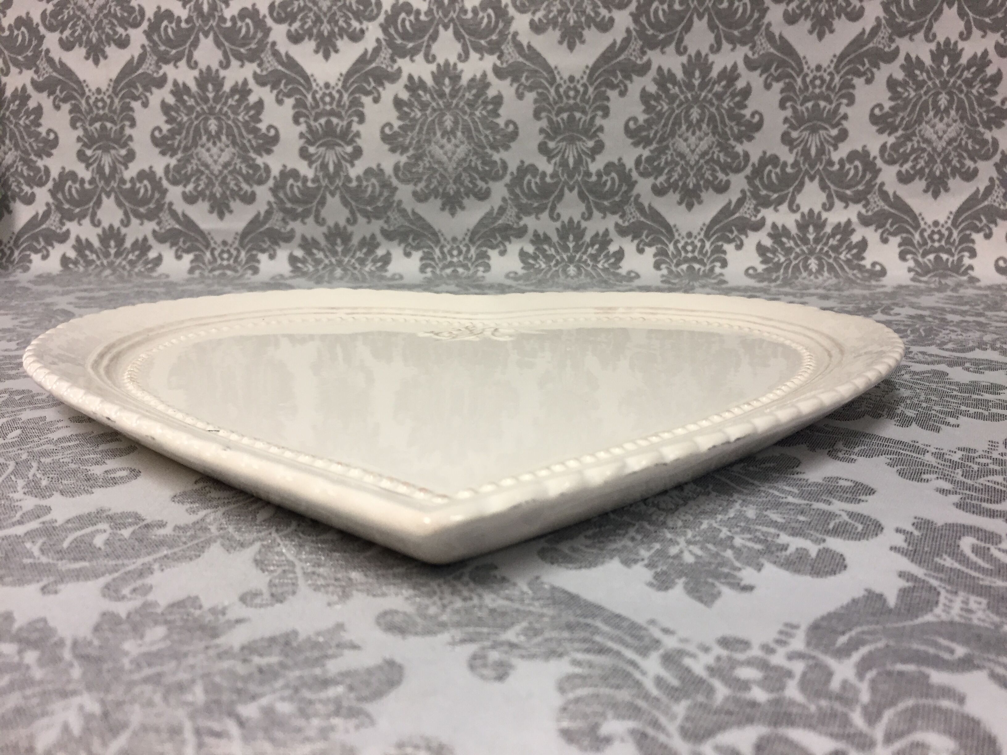 Fine earthenware set head-to-head cups heart tray