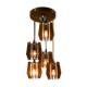 Set of chandelier and wall lamp by Drevo Humpolec, 1970