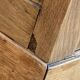 Art deco wardrobe in raw oak with bevelled mirror.