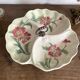 Art Nouveau slip dish with poppy decoration