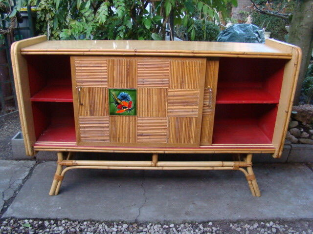 Rattan/vintage wicker sideboard 50/60