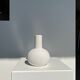 Handmade soliflore drop vase in terracotta painted white h:20 d:15