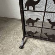 Wrought iron fireplace screen Les Marolles 1950