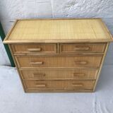 Rattan chest of drawers