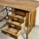 Bureau en rotin vintage 1960