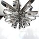 Mid-century pair of Italian chrome chandeliers from 70