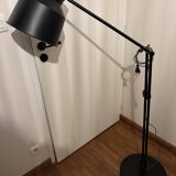 Black industrial style floor lamp