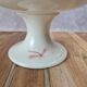 Large footed compote Gien model Iris with red floral decoration.