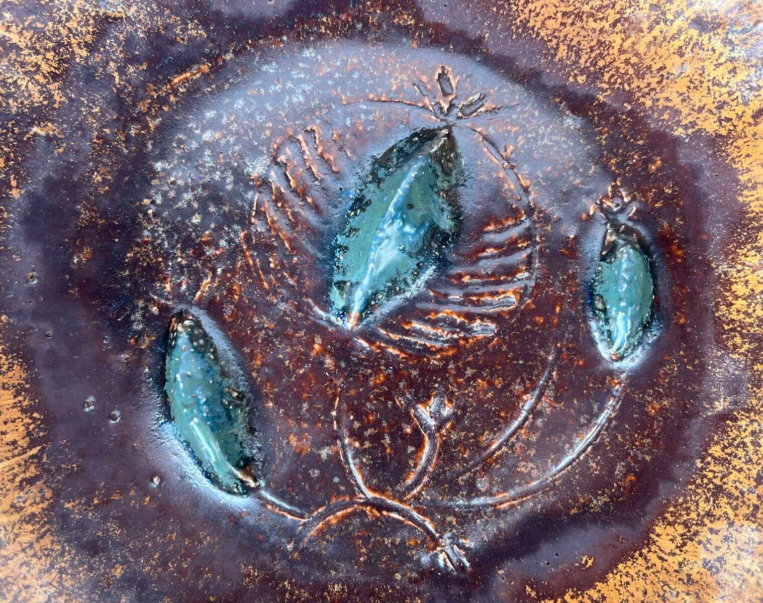 Danish Scandinavian bowl from the mid-century by Clara Helmich, 1960s.