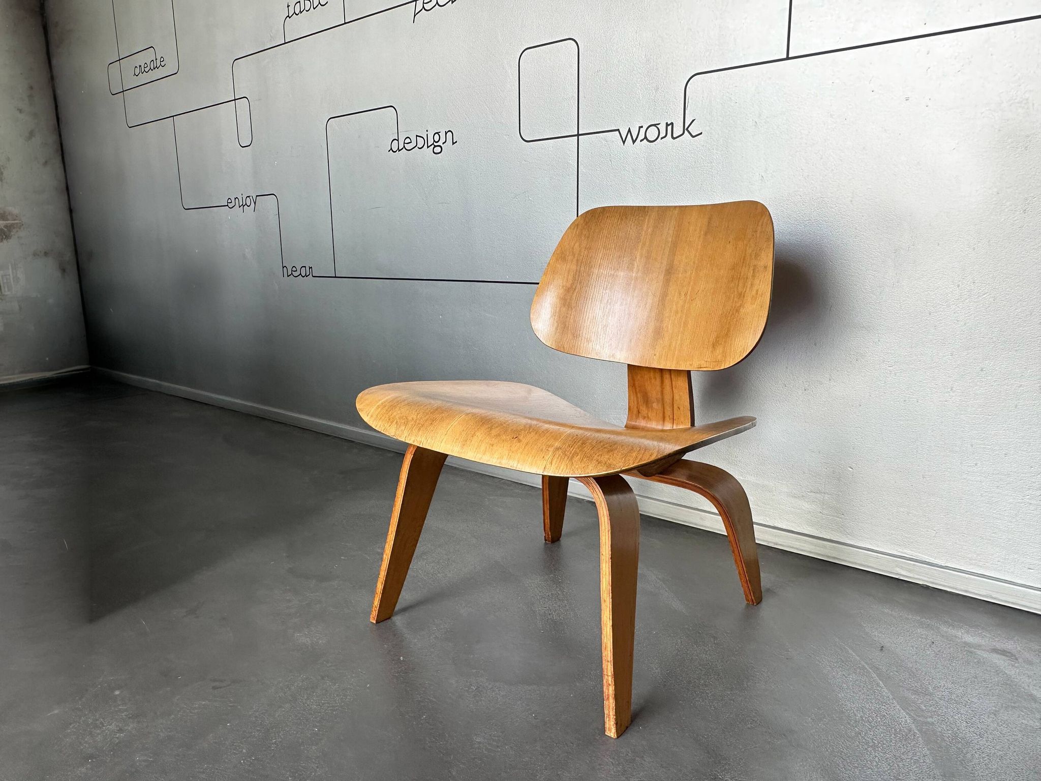 Fauteuil lounge LCW Charles & Ray Eames, Herman Miller / Evans, 1940s