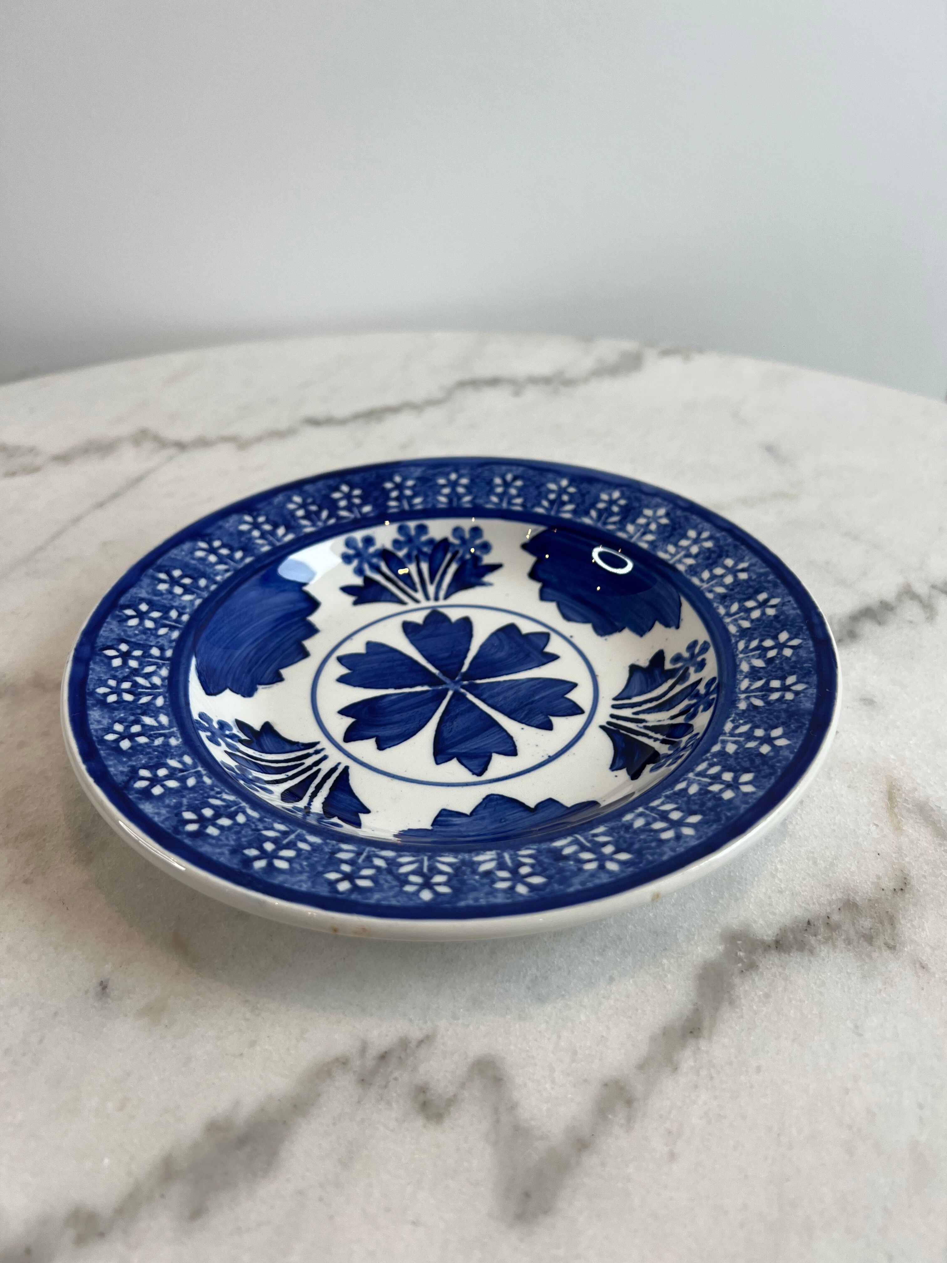 Set of two Choisy Le Roi ironstone plates.