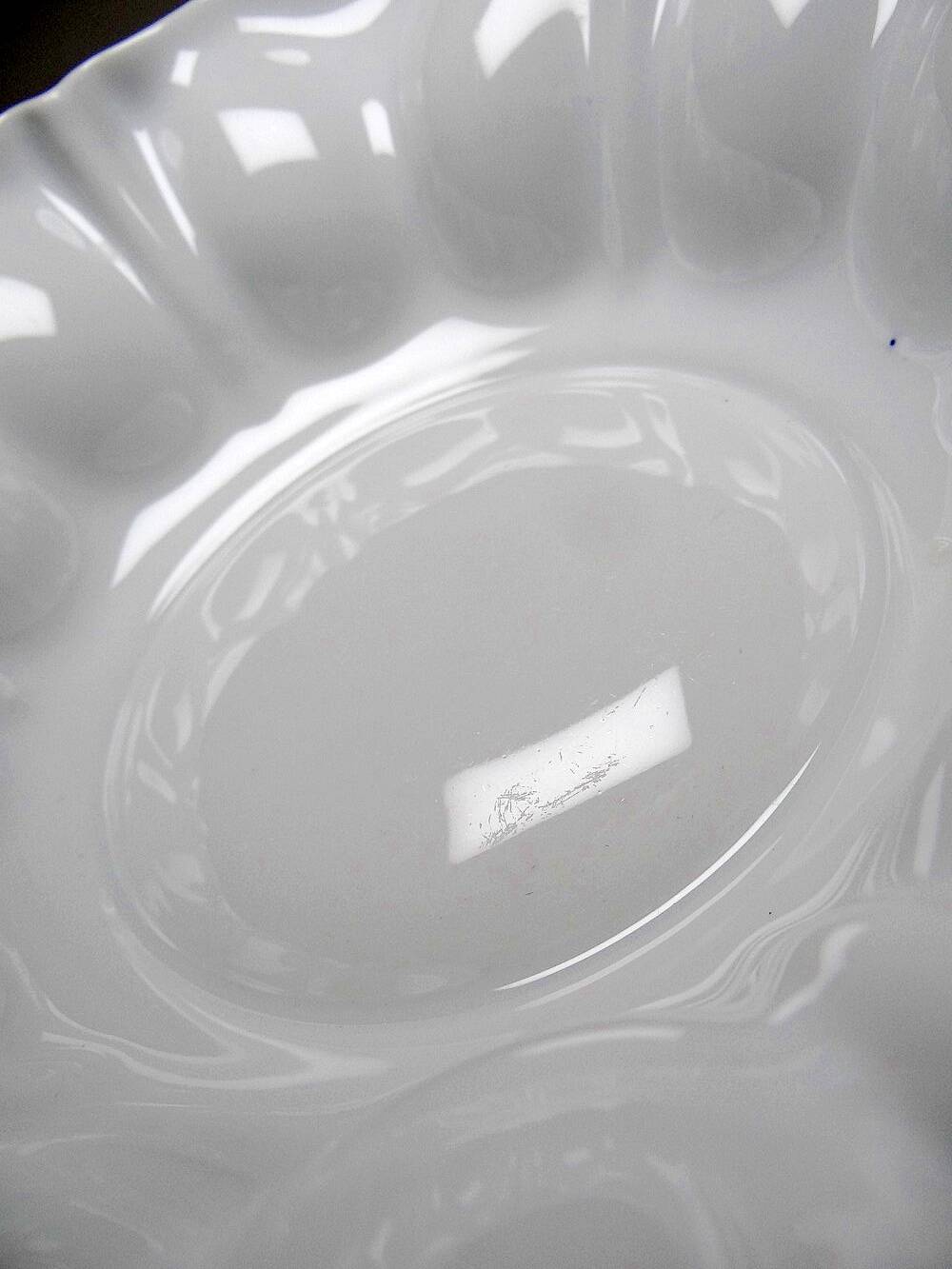 Large fruit bowl/salad bowl in fine white Limoges porcelain, vintage