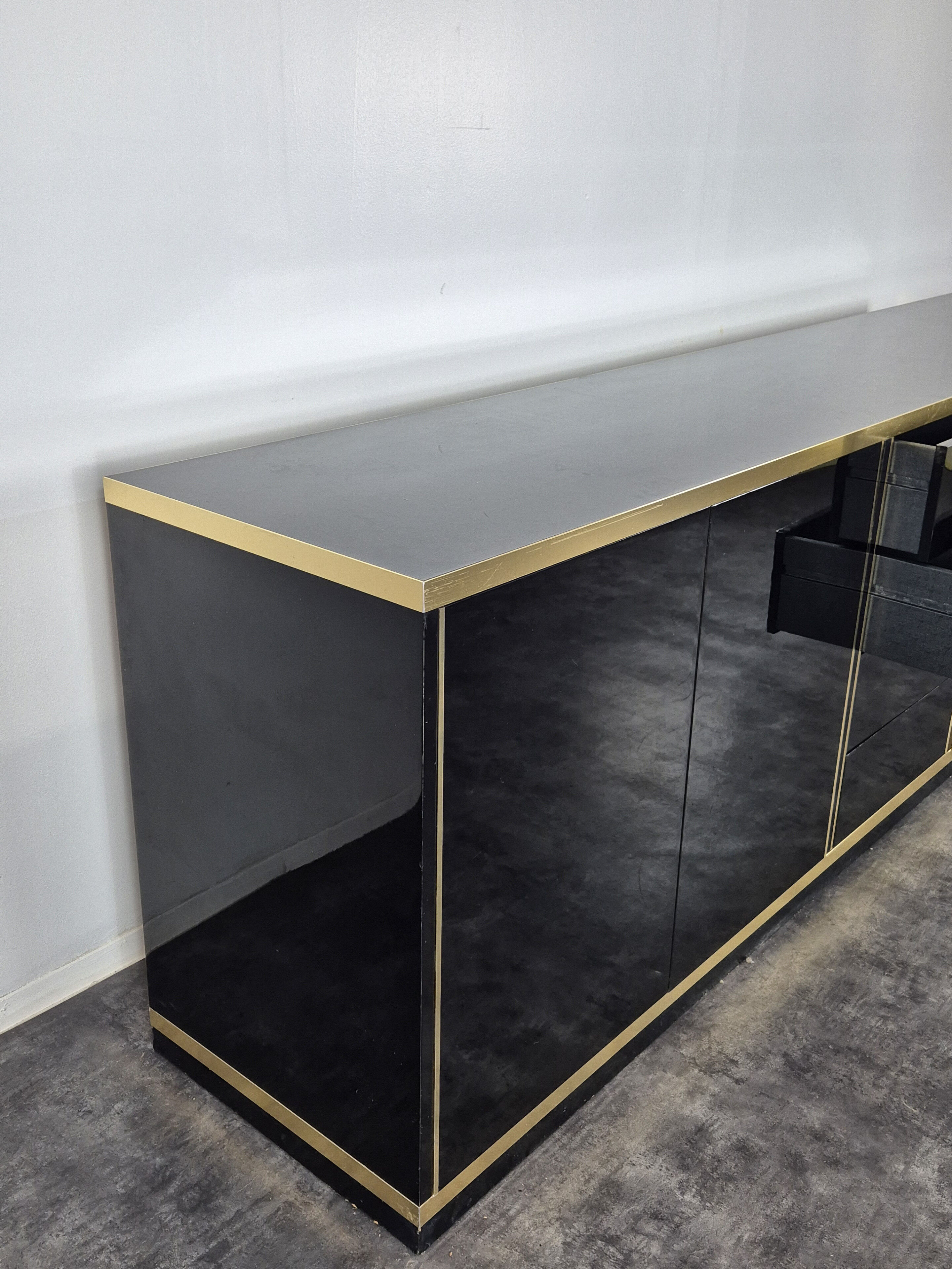 Black lacquered sideboard by Mario Sabot