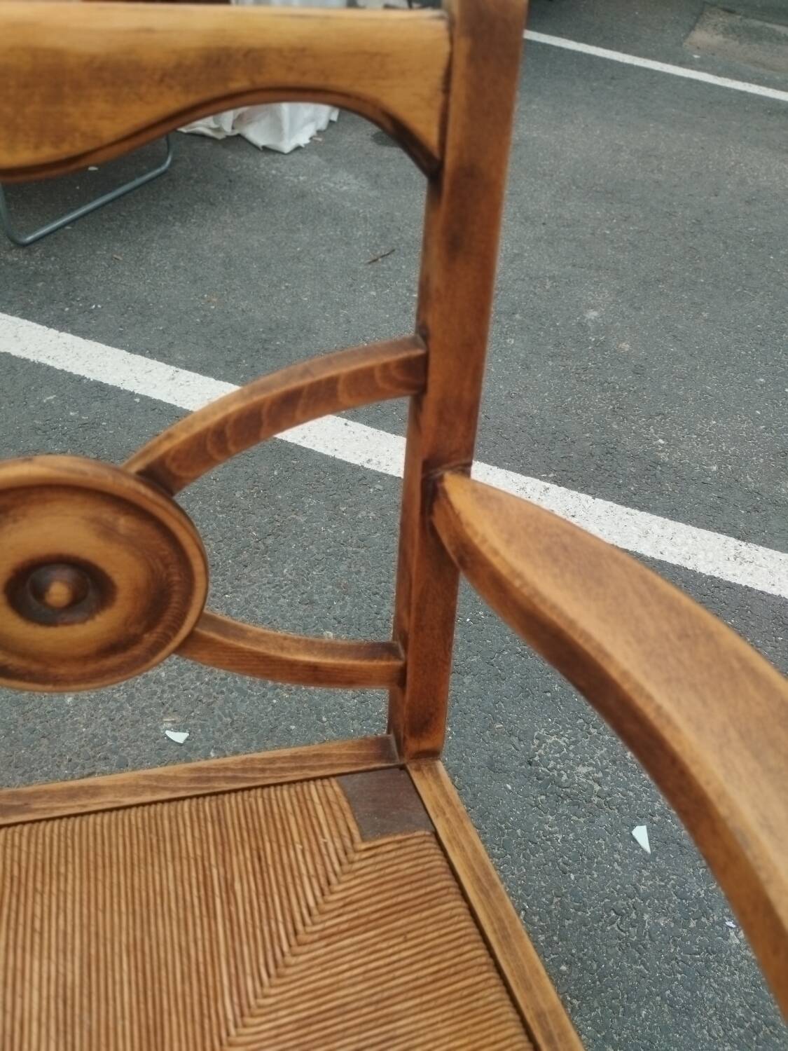 Pair of antique vintage Louis XVI style armchairs