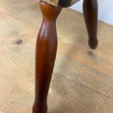 Turned wood push ashtray and magazine rack