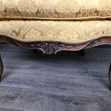 Pair of Louis XV armchairs in walnut