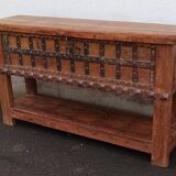 Console coffre en bois